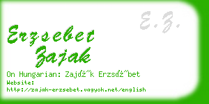 erzsebet zajak business card